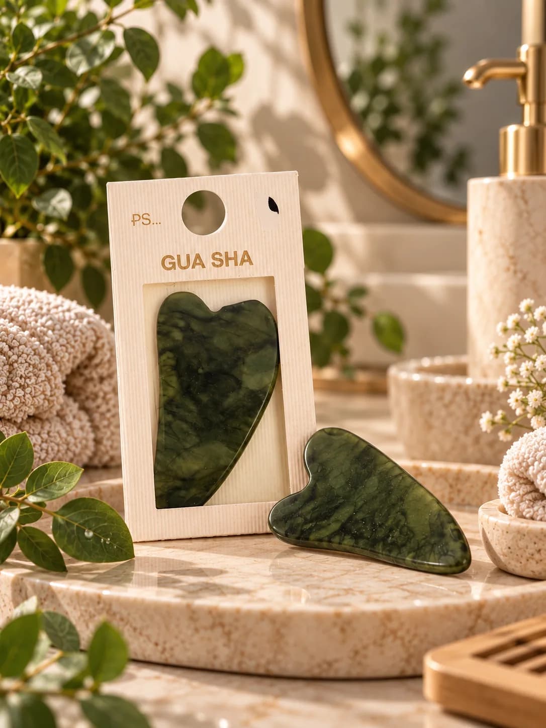 Gua Sha Facial Massage Tool | Jade Gua Sha