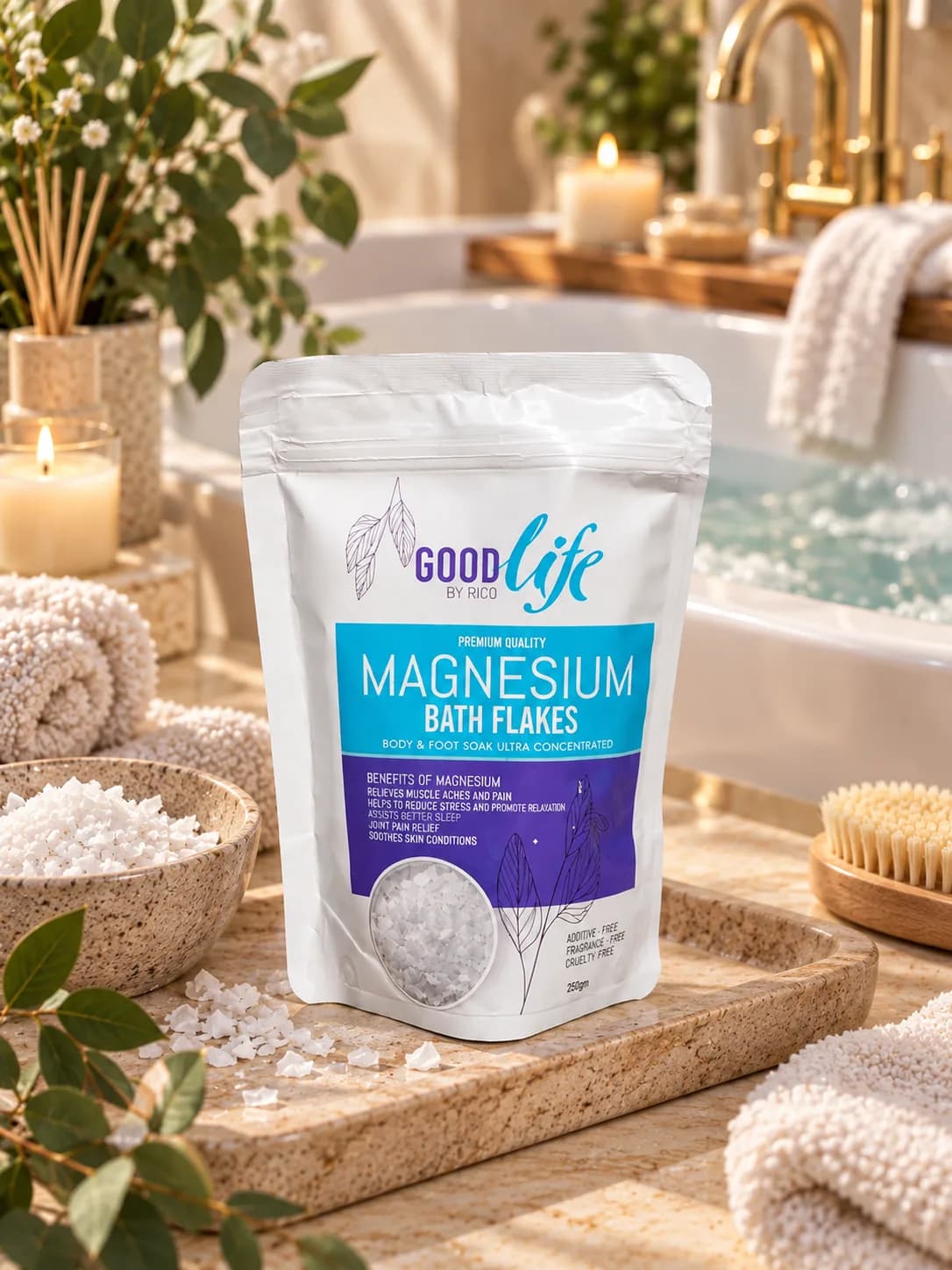 Magnesium Bath Flakes – Magnesium Chloride | 250g